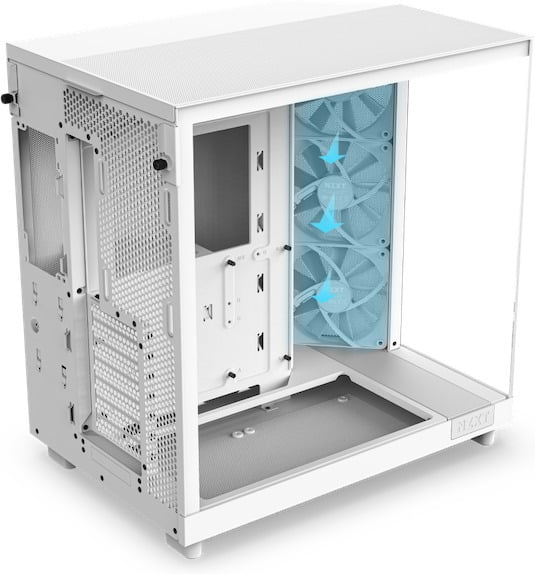 NZXT H6 Flow RGB ATX-kabinet med panoramavindue, sort
