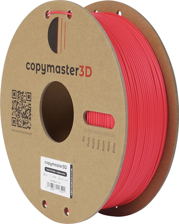 Copymaster3D Turbo PLA Mat -filament til 3D-printere, 1.75 mm, mat rød