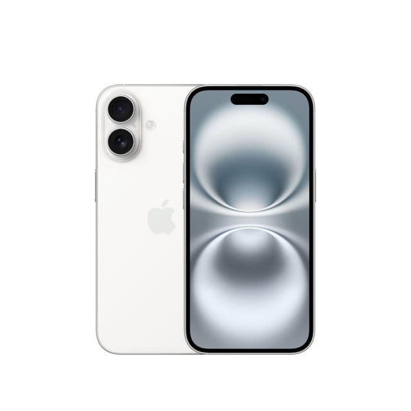 Apple iPhone 16 128 GB -telefon, vit (MYE93)