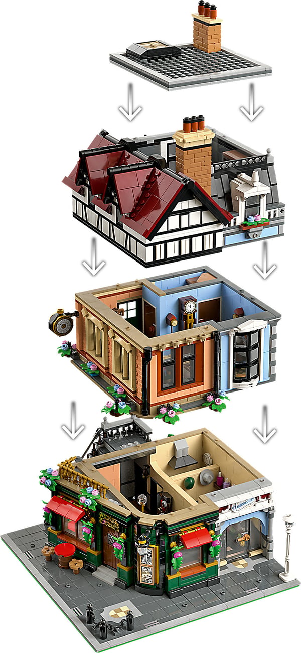LEGO Icons 10350 – Tudorhus hjørnebygning