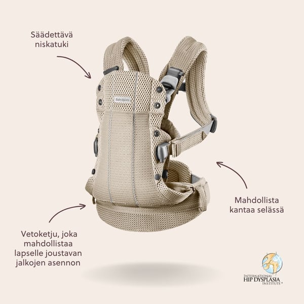 BabyBjörn Harmony 3D Mesh bärsele, Grå beige