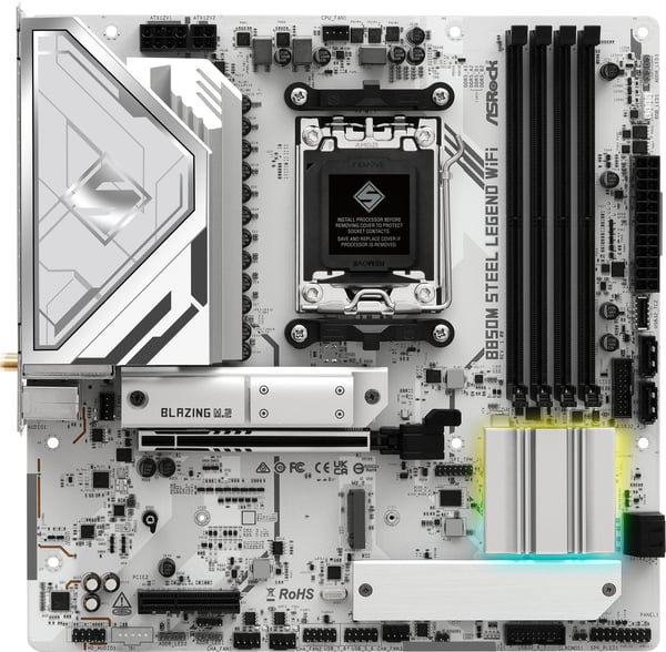 Asrock B850M Steel Legend WiFi AMD AM5 MicroATX-moderkort