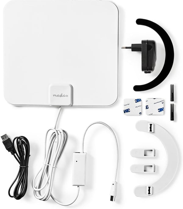Nedis HDTV-antenn 30 dB för inomhusbruk, FM/VHF/UHF