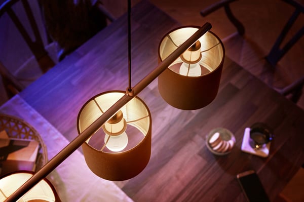 Philips Hue - LED-smartlampe, BT, White, E14, 470 lm, reklamelampe rund, 2 stk pakning