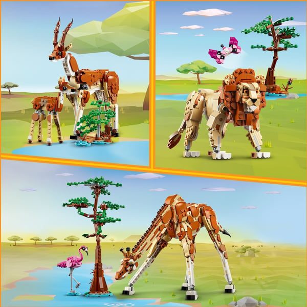 LEGO Creator Vilda safaridjur 3-i-1-set 31150