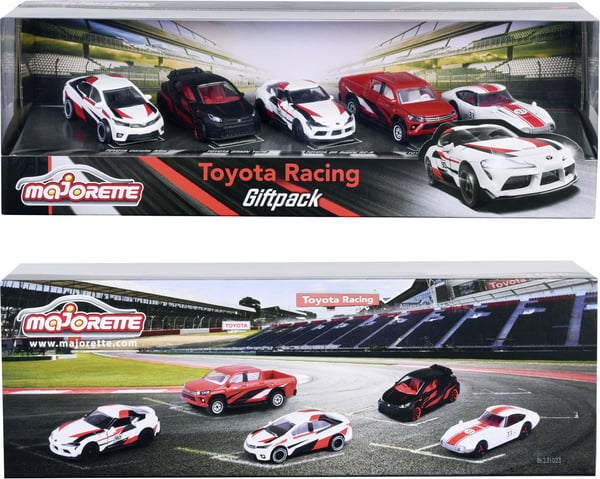 Majorette Toyota racer-biler, 5 stk, gavepakke