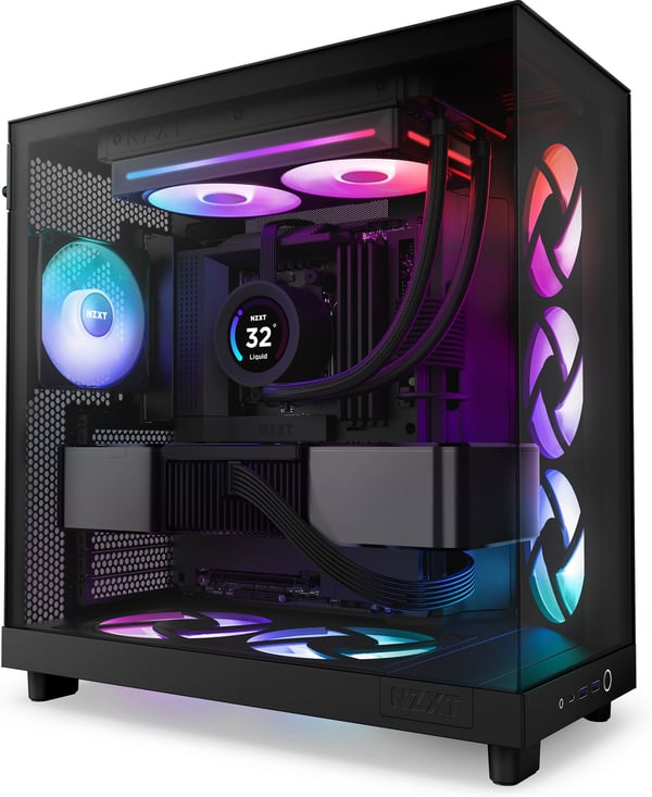 NZXT F240 RGB CORE-blæser, 2 * 120 mm, sort