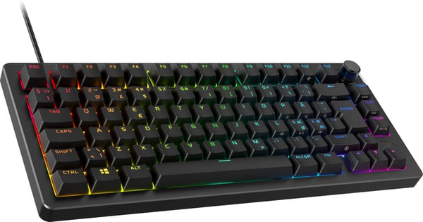 HyperX Alloy Rise 75 -speltangentbord, HyperX Linear -brytare, svart