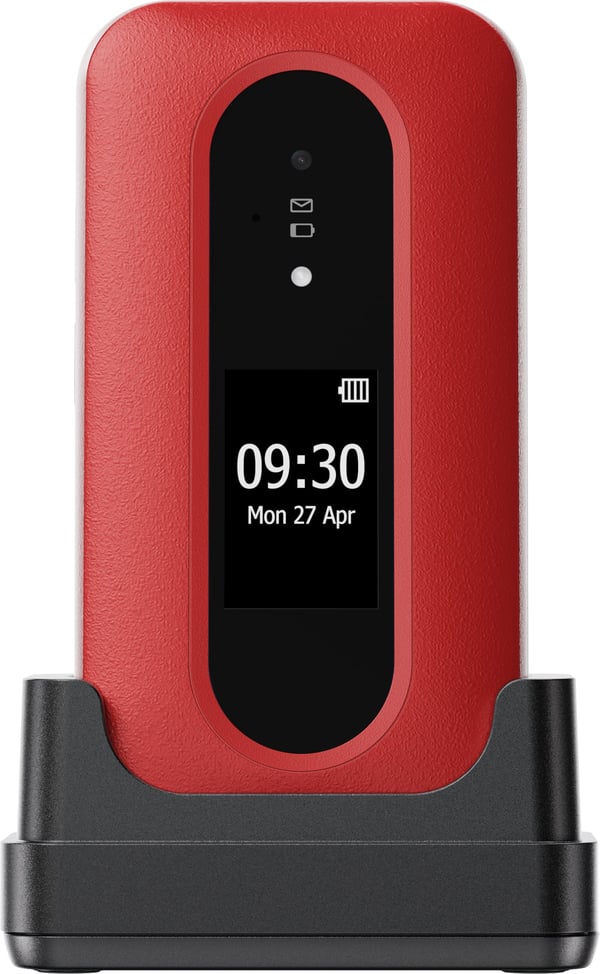 Doro Leva L31 - grundtelefon, rød / hvid