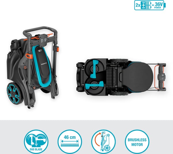 Gardena PowerMax Duo 46/36V P4A batteridriven gräsklippare
