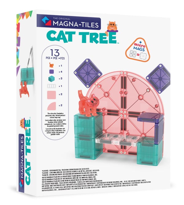 MAGNA-TILES® Kattklätterträd magnetiskt byggset, 13 delar