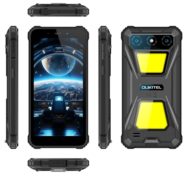 Oukitel G5 telefon, 256/4 GB, svart