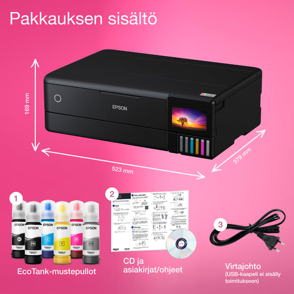 Epson EcoTank ET-8550 A3+ fotoskrivare – Wi-Fi och bläckbehållare