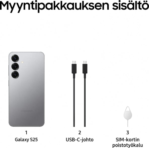 Samsung Galaxy S25 5G telefon, 128/12 GB, Silver Shadow