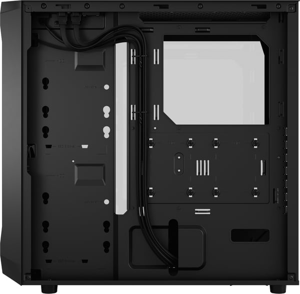 Fractal Design Focus 2 Sort TG Klar Tint ATX-kabinet med vindue, sort