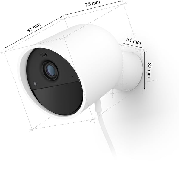 Philips Hue Secure overvågningskamera, kablet, hvid, 1 stk