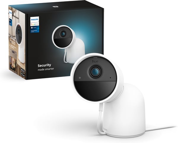 Philips Hue Secure overvågningskamera, trådbunden, bordstativ, hvid, 1 stk.