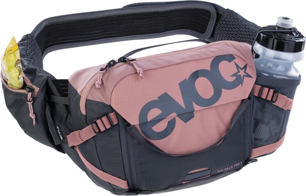 Evoc HIP PACK PRO 3 bæltetaske 1,5 l med væskeblære, pink/grå