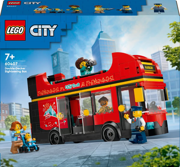 LEGO City Röd dubbeldäckare för sightseeing Leksak 60407