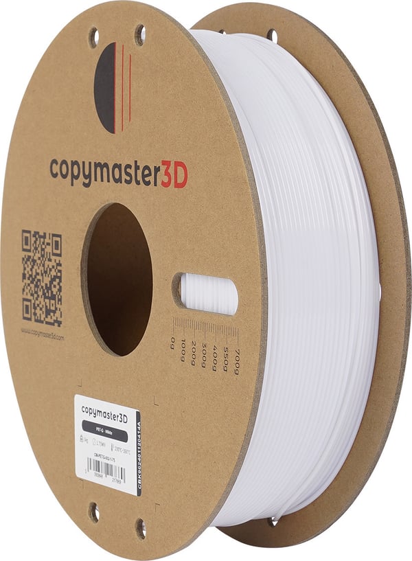 Copymaster3D PET-G filament til 3D-printere, 1,75 mm, hvid