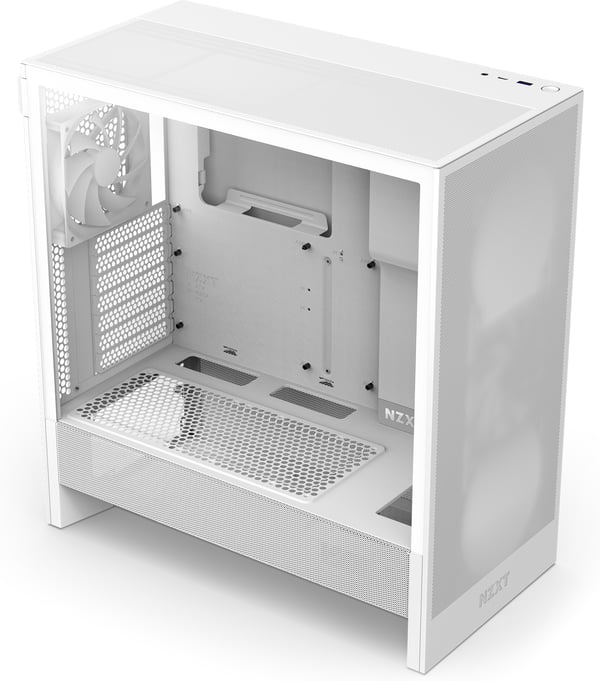 NZXT H5 Flow (2024) ATX-chassis med vindue, hvid