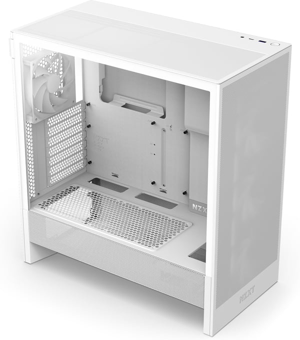 NZXT H5 Flow RGB (2024) ATX-chassis med vindue, hvid