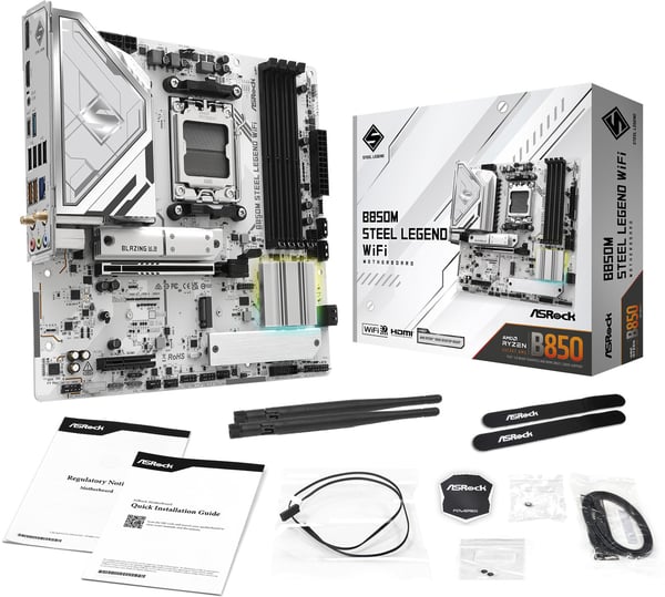 Asrock B850M Steel Legend WiFi AMD AM5 MicroATX-moderkort