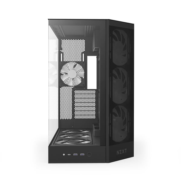 NZXT H9 Flow RGB+ (2025) ATX-chassi, svart