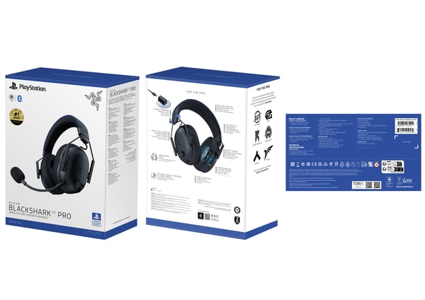 Razer Blackshark V3 Pro PS trådlösa gamingheadset, svart