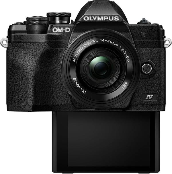 Olympus OM-D E-M10 Mark IV + 14-42 mm EZ, sort
