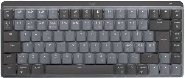 Logitech MX Keys Mini Mekanisk Trådløst Tastatur, Tactile-brytere