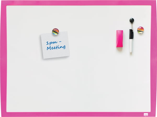 Nobo - magnetisk whiteboard, 58,5 x 43 cm, rosa ram