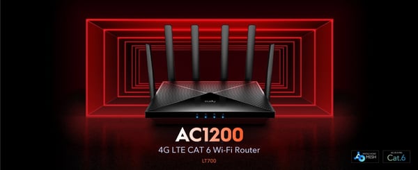 Cudy LT700 AC1200 4G+ LTE-modem och WiFi-basstation
