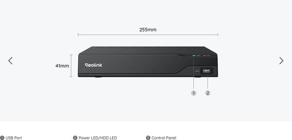 Reolink NVS8 NVR 4K UltraHD PoE-optager, 2 Tt
