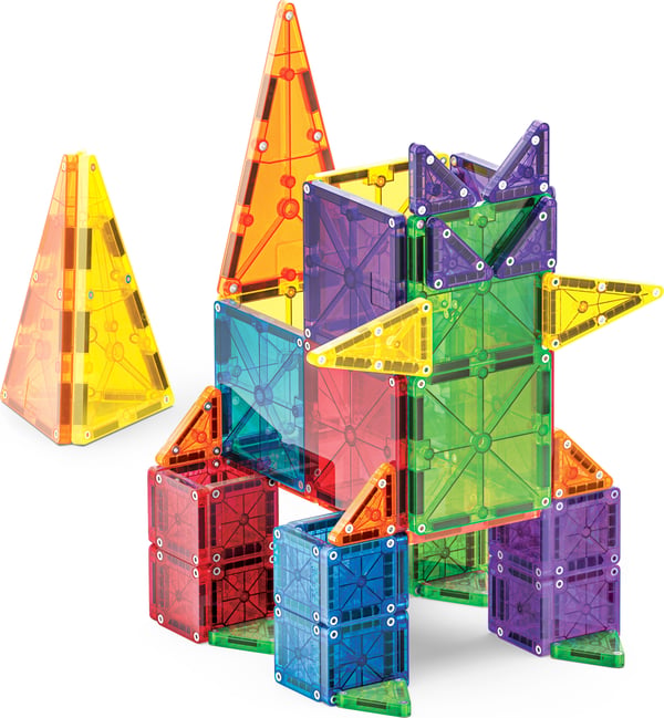 MAGNA-TILES & microMAGS Kombinationsmagnetkonstruktion set, 62 delar