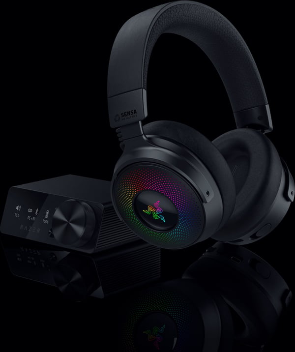 Razer Kraken V4 Pro trådløse gaming headset, sort