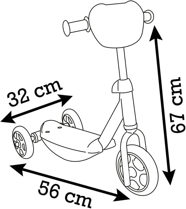 Smoby Stitch trehjulig kickbike
