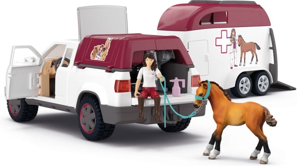 Schleich Horse Club 42704 Rörlig veterinär med släp