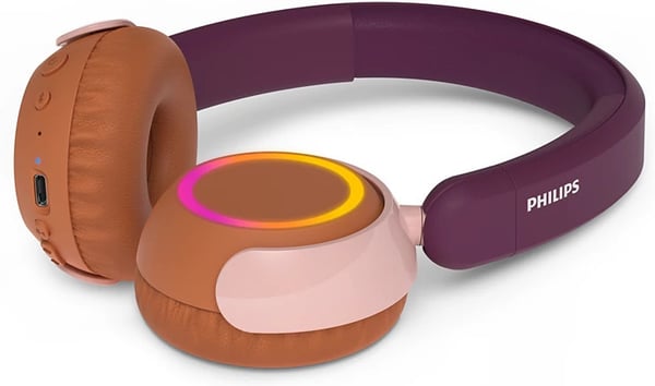 Philips TAK4200MP/00 barnhörlurar med hårdbygel, rödviolett