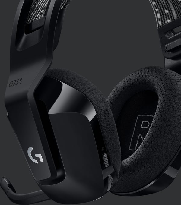 Logitech G733 Lightspeed trådløse gaming headset, sort