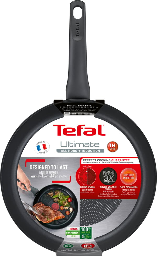 Tefal Ultimate stegepande 28 cm, sort