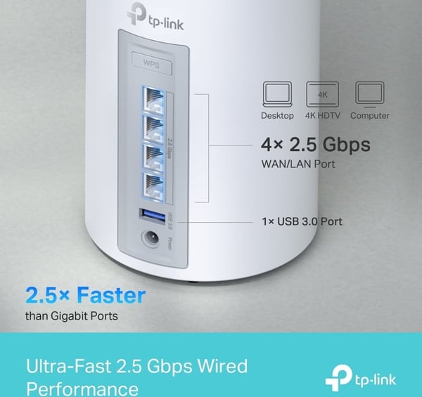 TP-LINK Deco BE65 Tri-band WiFi 7 Mesh-system, 2-pack