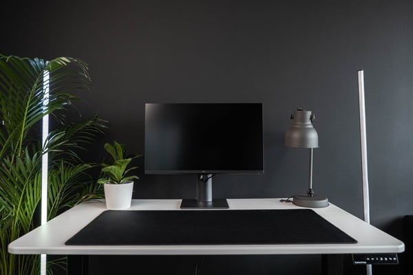 Deltahub Gaming Desk Mat Sort - L - musemåtte, 45 x 100 cm
