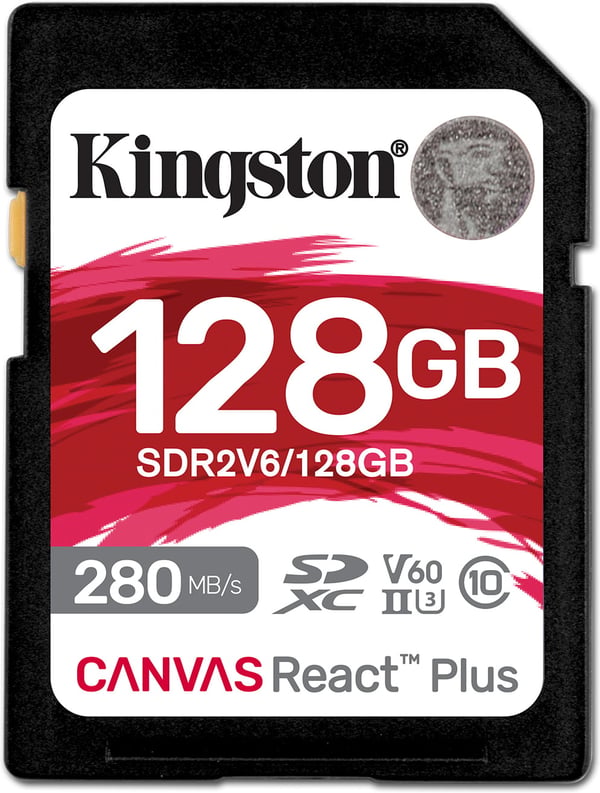 Kingston Canvas React Plus V60 128 GB UHS-II SDXC-minnekort