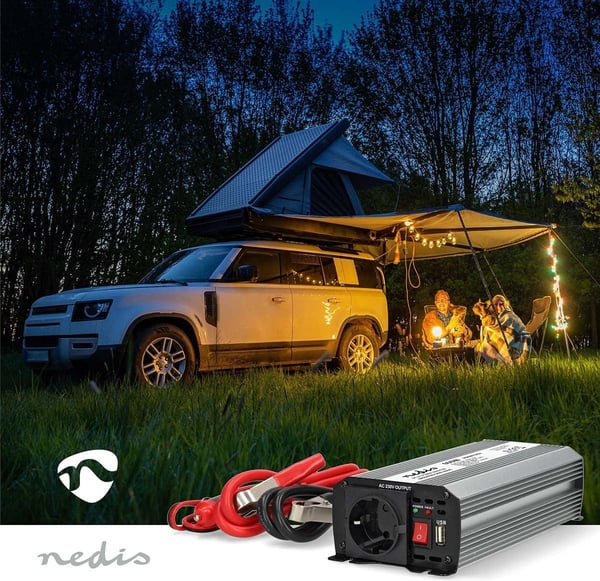 Nedis PIM60012FGY inverter, 12 V, 600 W, modificeret sinuskurve