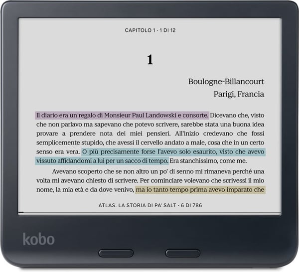 Kobo Libra Colour 7" - e-bokläsare, svart