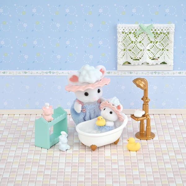 Sylvanian Families Søskende i badet