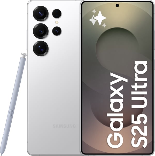 Samsung Galaxy S25 Ultra 5G telefon, 256/12 GB, Titanium hvid sølv