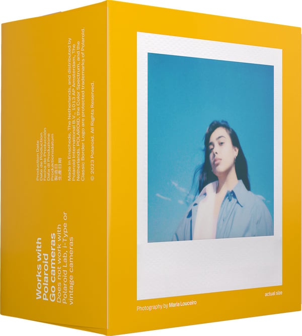 Polaroid Go Film Dobbeltpakke farvefilm, hvid ramme, 16 ark