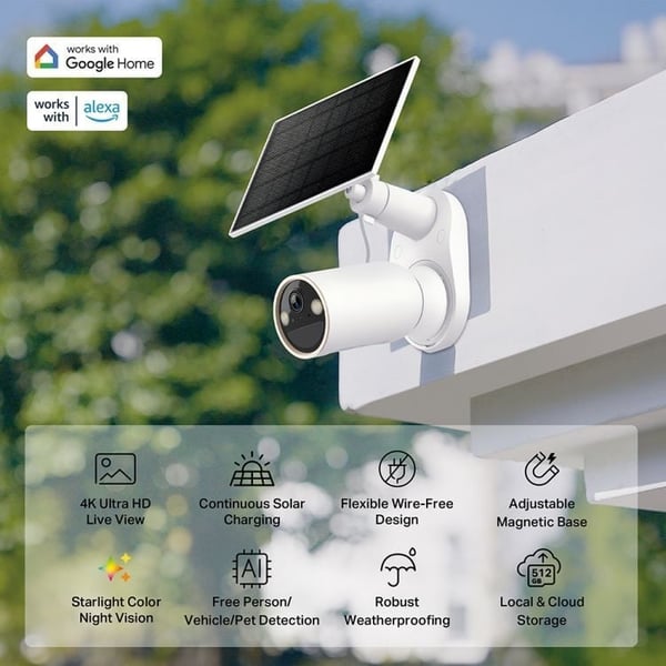 TP-Link Tapo C460 Kit 4K Säkerhetskamera med Solpanel, Batteridriven